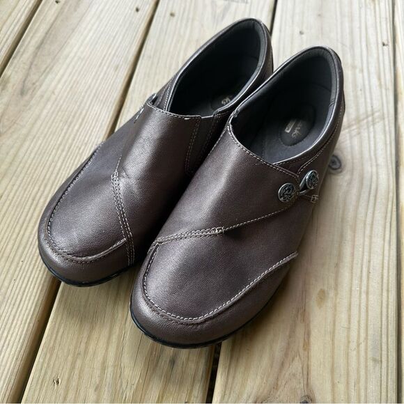 Clarks Womens Ashland Lane Q Loafer Slip on Shoe 9.5W Pewter casual ankle shoe - Picture 9 of 9